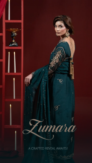 emerald culottes suit with halter neck long shirt